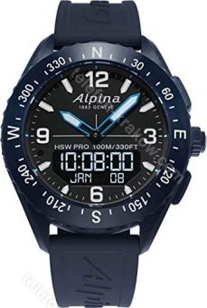 Alpina AlpinerX niebieski z pasek kauczukowy niebieski