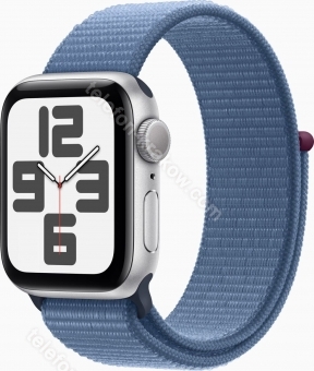Apple Watch SE 2022 (GPS) 40mm srebrny z Sport Loop winterblau