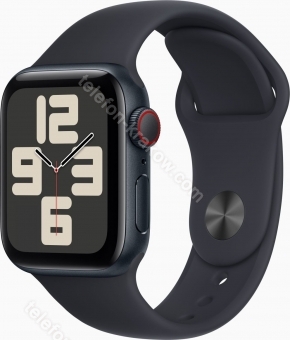 Apple Watch SE 2022 (GPS + Cellular) 40mm Mitternacht z paskiem sportowym M/L Mitternacht