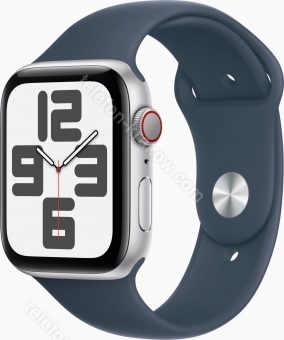 Apple Watch SE 2022 (GPS + Cellular) 44mm srebrny z paskiem sportowym M/L sturmblau