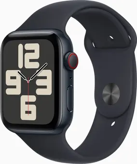 Apple Watch SE 2022 (GPS + Cellular) 44mm midnight z paskiem sportowym S/M midnight