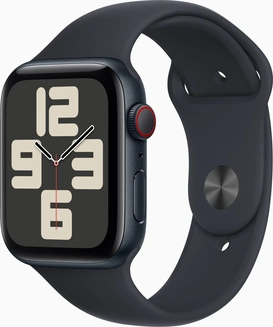 Apple Watch SE (2022) (GPS + Cellular) 44mm Mitternacht z paskiem sportowym M/L Mitternacht