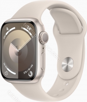 Apple Watch Series 9 (GPS) 41mm aluminiowy Polarstern z paskiem sportowym S/M Polarstern