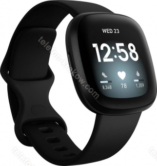 Fitbit Versa 3 tracker aktywności black/black aluminium