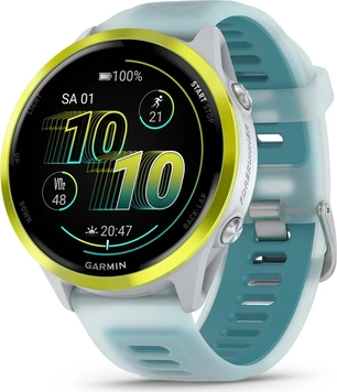 Garmin Forerunner 570 47mm amp yellow aluminium/translucent whitestone/turquoise