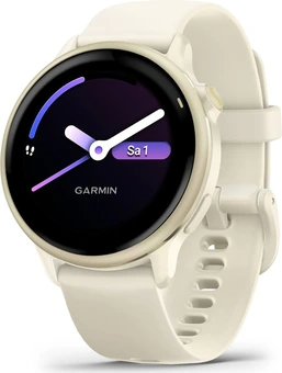 Garmin vivoactive 6 lunar złoty/bone