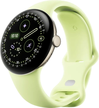 Google pikseli Watch 4 (LTE) 41mm Champagne złoto z paskiem sportowym Lemongrass