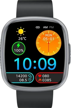 Knauermann Neo 2 (2025) prostokątny z silikonowa bransoletka czarny