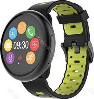 MyKronoz ZeRound 2 HR Premium czarny z silikonowa bransoletka czarny/żółty