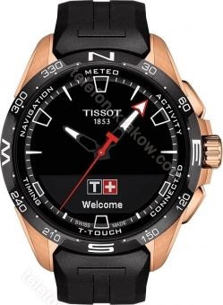 Tissot T-Touch Connect solar czarny/złoty z pasek kauczukowy czarny