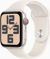 Apple Watch SE (2022) (GPS + Cellular) 44mm Polarstern z paskiem sportowym S/M Polarstern