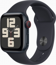 Apple Watch SE 2022 (GPS + Cellular) 40mm Mitternacht z paskiem sportowym S/M Mitternacht