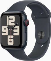 Apple Watch SE (2022) (GPS + Cellular) 44mm Mitternacht z paskiem sportowym S/M Mitternacht