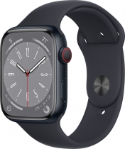 Apple Watch Series 8 (GPS + Cellular) 45mm aluminiowy Mitternacht z paskiem sportowym Mitternacht