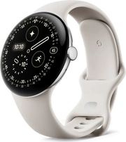 Google pikseli Watch 4 (Wi-Fi) 45mm Polished Silver z paskiem sportowym Porcelain