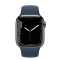 Apple Watch Series 7 (GPS + Cellular) 41mm stal szlachetna grafit z paskiem sportowym abyssblau