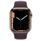 Apple Watch Series 7 (GPS + Cellular) 45mm stal szlachetna złoty z paskiem sportowym Dunkelkirsch
