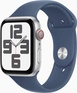 Apple Watch SE (2022) (GPS + Cellular) 44mm srebrny z paskiem sportowym S/M Denim