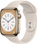 Apple Watch Series 8 (GPS + Cellular) 45mm stal szlachetna złoty z paskiem sportowym Polarstern