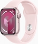 Apple Watch Series 9 (GPS) 41mm aluminiowy rosé z paskiem sportowym M/L jasny róż