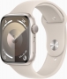 Apple Watch Series 9 (GPS) 45mm aluminiowy Polarstern z paskiem sportowym M/L Polarstern
