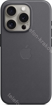 Apple Feingewebe etui z MagSafe do iPhone 15 Pro czarny
