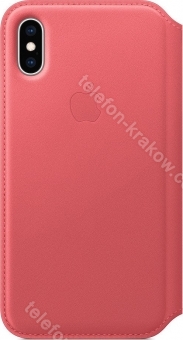 Apple Skórzane etui folio do iPhone'a XS zgaszony róż