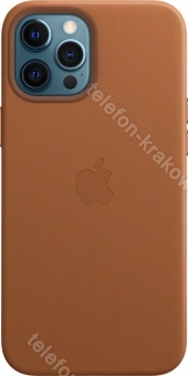 Apple Skórzane etui z MagSafe do iPhone'a 12 Pro Max naturalny brąz