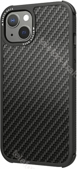 Black Rock wytrzymały etui Real carbon do Apple iPhone 13 czarny