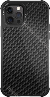 Black Rock wytrzymały etui Real carbon do Apple iPhone 12/12 Pro czarny