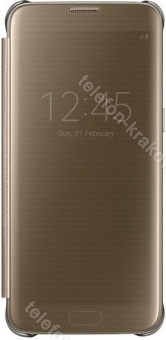 Samsung Clear View Cover do Galaxy S7 Edge złoty