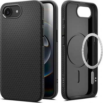 Spigen Liquid Air (MagFit) do Apple iPhone 16e mata Black