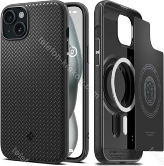 Spigen Mag Armor MagFit do Apple iPhone 15 mata Black