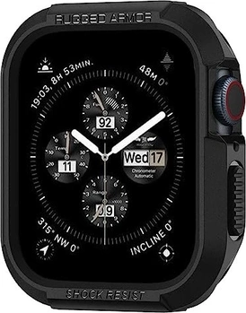 Spigen Rugged Armor do Apple Watch (45mm/44mm) mata Black