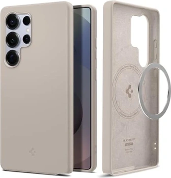 Spigen Silicone Fit (MagFit) do Samsung Galaxy S25 Ultra Natural Titanium