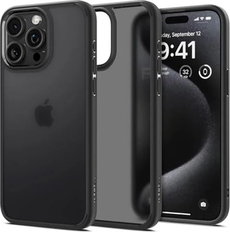Spigen Ultra hybryda mata do Apple iPhone 15 Pro mróz Black