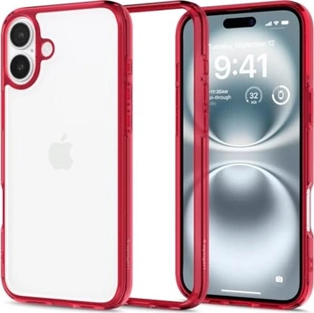 Spigen Ultra hybryda do Apple iPhone 16 Red Crystal