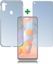 4smarts 360° Protection zestaw do Samsung Galaxy A11 przeźroczysty