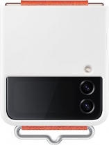 Samsung Silicone Cover with smycz do Galaxy Z Flip 4 biały