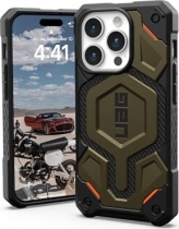 UAG Monarch Pro kevlar etui with MagSafe do Apple iPhone 15 Pro kevlar Elemental Green