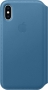 Apple Skórzane etui folio do iPhone'a XS szary błękit