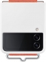 Samsung Silicone Cover with smycz do Galaxy Z Flip 4 biały