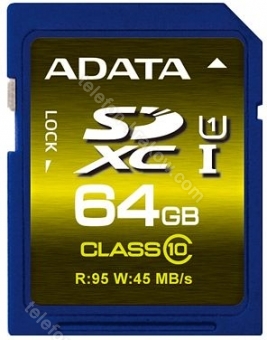 ADATA Premier Pro R95/W45 SDXC 64GB, UHS-I U1, Class 10