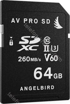 Angelbird AV PRO SD MK2 V60 R260/W140 SDXC 64GB, UHS-II U3, Class 10