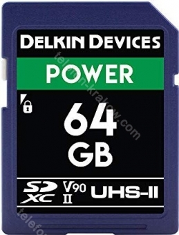 Delkin Power 2000X R300/W250 SDXC 64GB, UHS-II U3, Class 10