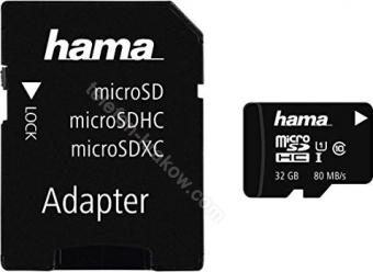 Hama R80 microSDHC 32GB Kit, UHS-I U1, Class 10