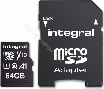 Integral High Speed R100 microSDXC 64GB Kit, UHS-I U1, A1, Class 10