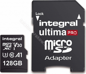 Integral Premium High Speed R100/W90 microSDXC 128GB Kit, UHS-I U3, A1, Class 10