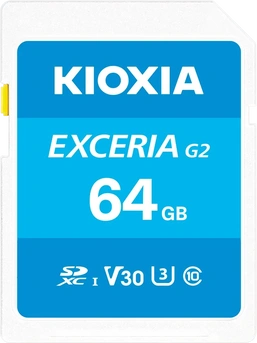KIOXIA EXCERIA G2 R100/W50 SDXC 64GB, UHS-I U3, Class 10