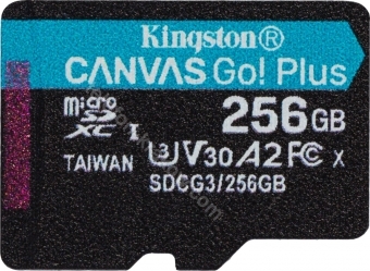 Kingston Canvas Go! Plus R170/W90 microSDXC 256GB, UHS-I U3, A2, Class 10